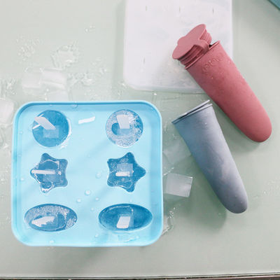 फैमिली DIY आइस क्रीम मोल्ड ट्रे भोजन श्रेणी सॉफ्ट सिलिकॉन मटीरियल के साथ