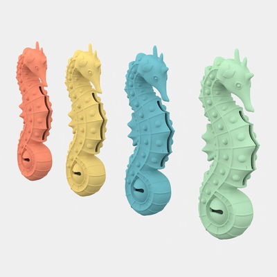 बीपीए-मुक्त सिलिकॉन सीहॉर्स पालतू खिलौना कुत्तों और बिल्लियों के लिए पहेली धीमी फीडर और दांत चबाने का खिलौना