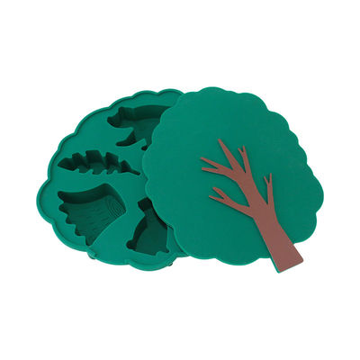 बेबी के लिए क्लिप-ऑन ढक्कन के साथ सिलिकॉन फ्रीजर ट्रे चबाने योग्य भोजन सही भंडारण कंटेनर 0-12 महीने 2-4 साल केक उपकरण