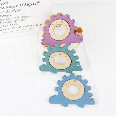 गुणवत्ता  Multi Color Silicone Children Wooden Toys Wristband For Infant फैक्टरी
