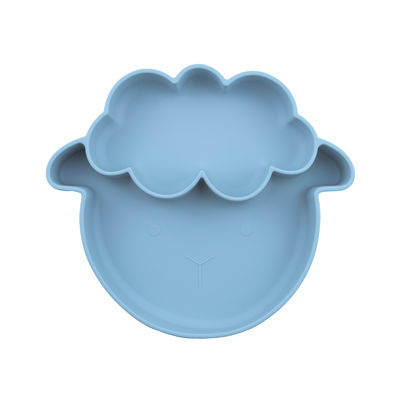 गुणवत्ता  Multiple Colors Non Slip Toddler Silicone Plates With Sheep Style Suction Type फैक्टरी