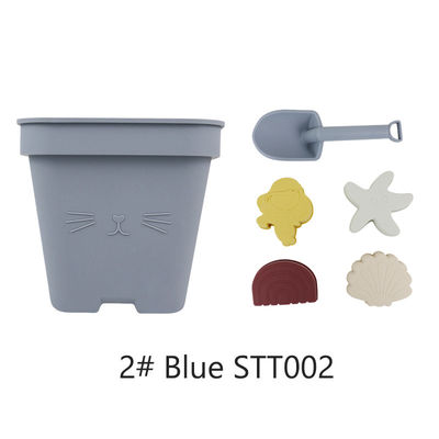 थोक बिक्री सिलिकॉन बेबी खिलौना बाल्टी सेट समुद्र तट खिलौना