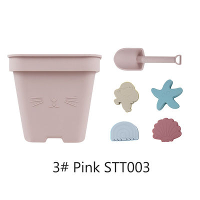 थोक बिक्री सिलिकॉन बेबी खिलौना बाल्टी सेट समुद्र तट खिलौना