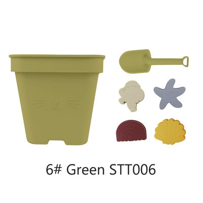 थोक बिक्री सिलिकॉन बेबी खिलौना बाल्टी सेट समुद्र तट खिलौना