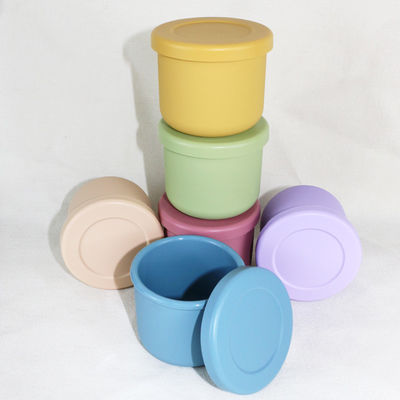 BPA फ्री सिलिकॉन बाउल सेट, स्वनिर्धारित लोगो के साथ सिलिकॉन बेंटो बॉक्स