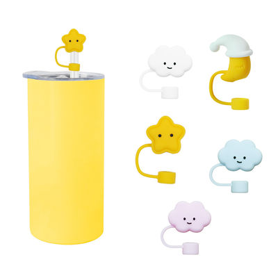 विभिन्न फूल सिलिकॉन स्ट्रॉ स्ट्रॉ हैट कैप टॉपर्स Tumbler कप के लिए कवर