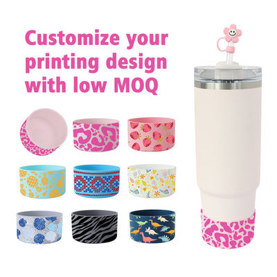 सिलिकॉन बंपर बोतल Sleeve for Quencher 40 औंस 7.5cm Tumbler Boot स्टेनली कप सिलिकॉन नीचे कवर बोतलें