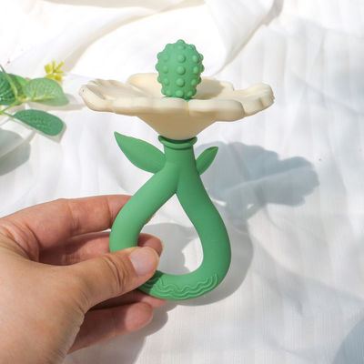 PAISEN कस्टम फूल बेबी फीडिंग Teether चबाने के खिलौने खाद्य ग्रेड बेबी सिलिकॉन Teether मोलर खिलौने बेबी हाथ Teether उत्पाद