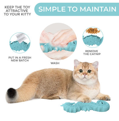 बीपीए-मुक्त सिलिकॉन सीहॉर्स पालतू खिलौना कुत्तों और बिल्लियों के लिए पहेली धीमी फीडर और दांत चबाने का खिलौना