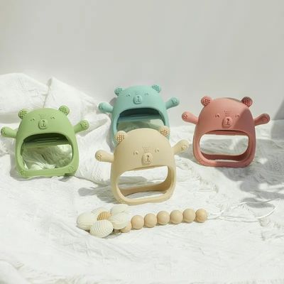 PAISEN कस्टम नरम Teether खिलौना Teething दस्ताने नवजात BPA मुक्त बेबी सिलिकॉन Teething बच्चों के लिए Mitten