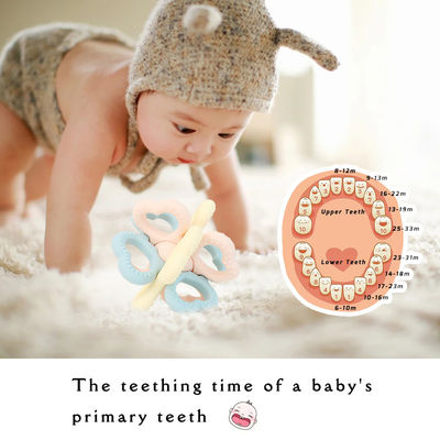 PAISEN BSCI Rattle Baby Teether Ball Toy BPA Free Silicone Soft Ball Easy to Hold Teether for Babies Ages 6 Months+ (बीपीए मुक्त सिलिकॉन सॉफ्ट बॉल आसान से पकड़ने के लिए)