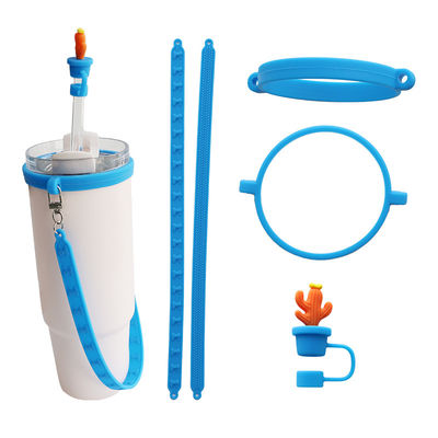 कस्टम सिलिकॉन Lanyard हैंडल Sling के लिए Tumbler व्यक्तिगत विरोधी फिसलने Sippy कप लेबल पानी की बोतल ले जाने के लिए स्ट्रैप बार सामान