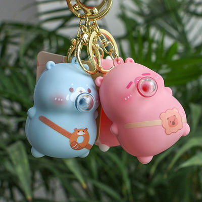 Silicone Capybara Keychain Pendant Decompression Squeeze Bags Ornament Stress Relief Vent Toy 80g for Silicone Material