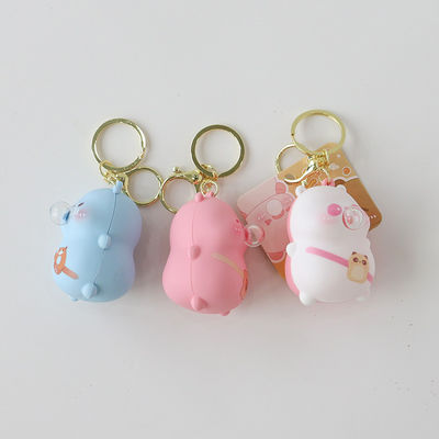 Silicone Capybara Keychain Pendant Decompression Squeeze Bags Ornament Stress Relief Vent Toy 80g for Silicone Material