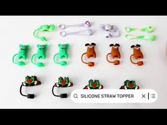 स्टेनली कप टम्बलर के लिए 3 डी डिजाइन में पूर्ण सिलिकॉन स्ट्रॉ कवर 6-12 मिमी स्ट्रॉ / सिप्पी